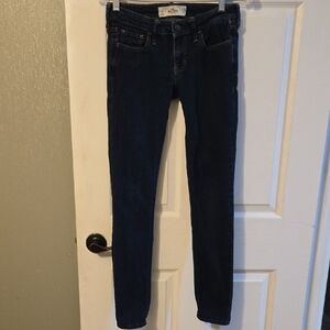 Hollister Women's Deep Blue Skinny Jeans W 26 L 31